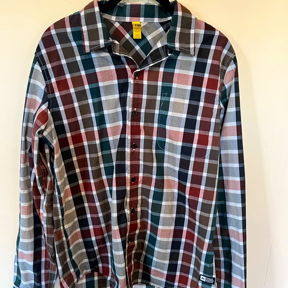 Analog Green and Brown checkered button up
